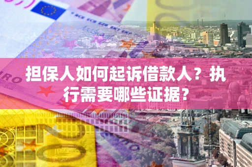 武汉担保人如何起诉借款人？执行需要哪些证据？