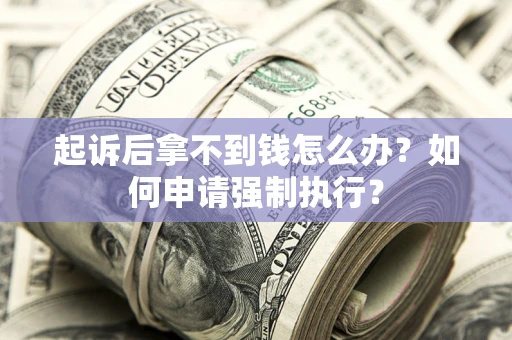 武汉起诉后拿不到钱怎么办？如何申请强制执行？