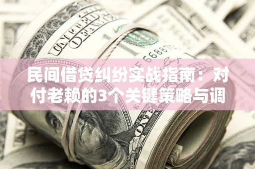 武汉民间借贷纠纷实战指南：对付老赖的3个关键策略与调解盲区解析