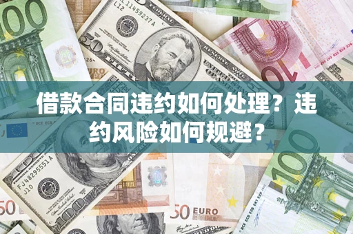 武汉借款合同违约如何处理？违约风险如何规避？
