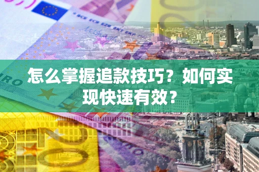 武汉怎么掌握追款技巧？如何实现快速有效？
