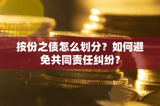 武汉按份之债怎么划分？如何避免共同责任纠纷？